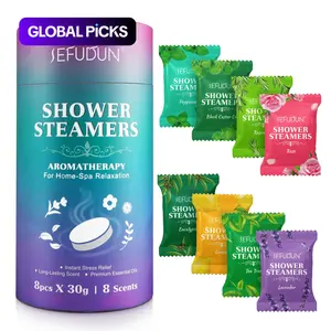 Essential Oil Bath Effervescent Tablets, 8 Counts/16pcs Natural Ingredients and Infused with Premium Essential Oils to Ensure A Long-lasting Fragrance, Comfort, Body Care Products, Shower Products #GLOBAL PICKS