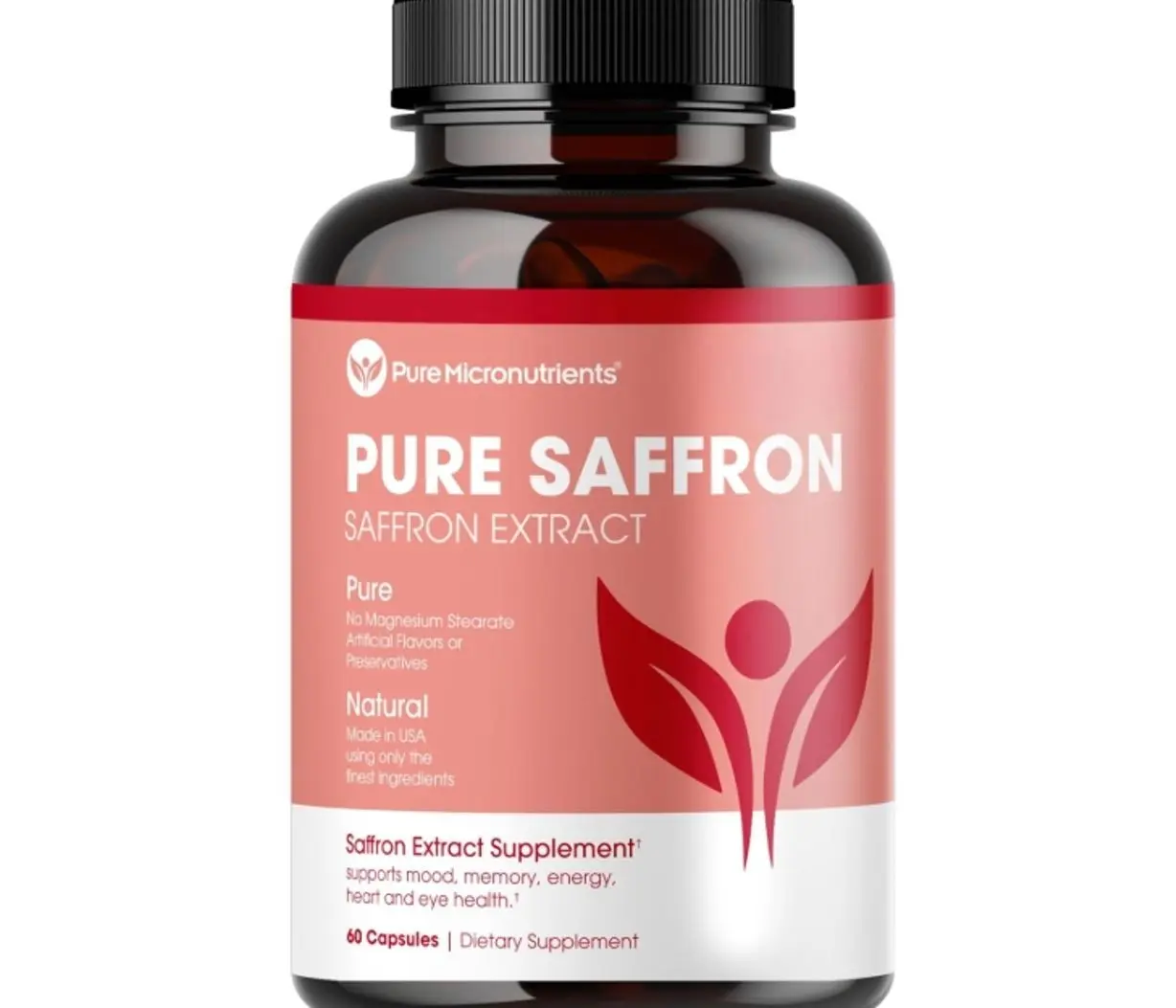 Saffron Supplements - 100% Pure Saffron Extract Capsules - Boost Energy & Mood, Support Eye & Heart Health