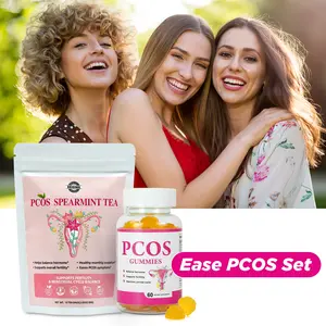 Aromlife Natrual PCOS Tea Set Helps Menstrual Cycle Health and Hormone Balance, Herbal PCOS Set for Women Healthy Ovulation and Fertility, Organic PCOS Set Supports Reproductive Health Caffeine-free Raspberry  Leaf Tea