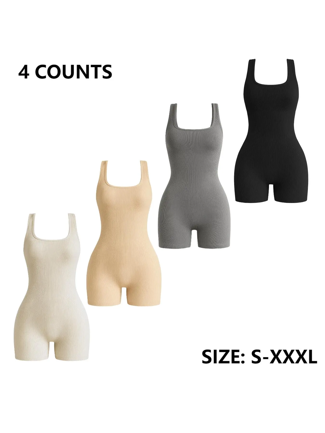 Seamless Shaping Yoga Jumpsuit for Women, Ribbed Bodycon Workout One-Piece, Perfect for Home Leisure & Fitness Wear, Workout Ribbed Jumpsuits, Training Jumpsuit