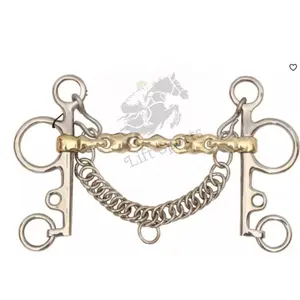 Waterford Pelham Horse Bit with Lozenge Fat Chain Jointed Oval Link Snaffle