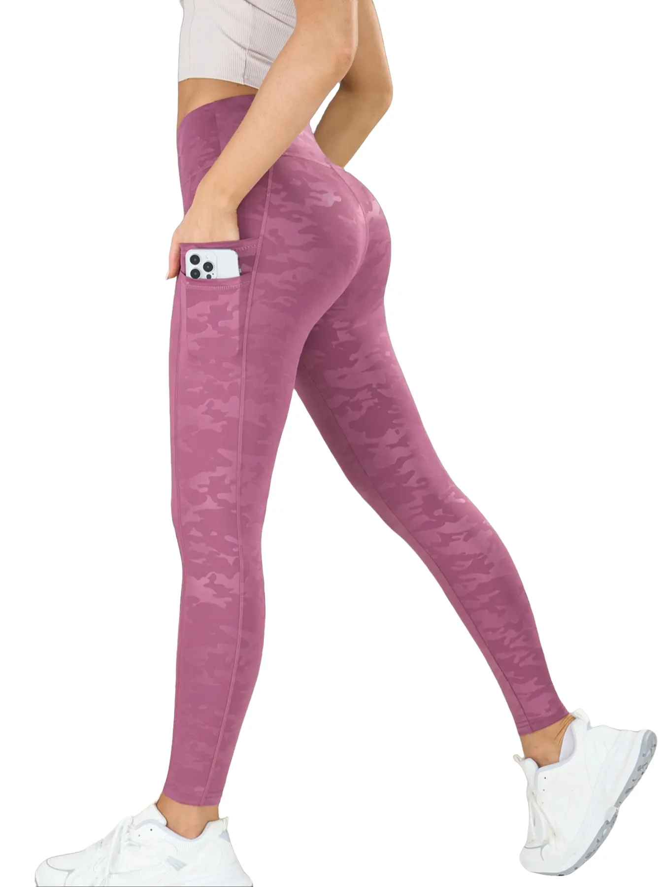 Ladies Sportswear High Waist Camo Patterns Workout Pants, Tight-Fit Sporty Style, Tight Fitting Pants, Perfect for Gym & Outdoor Activities, Breathable, Soft, Comfortable, Athletic Leggings, Activewear for Fitness