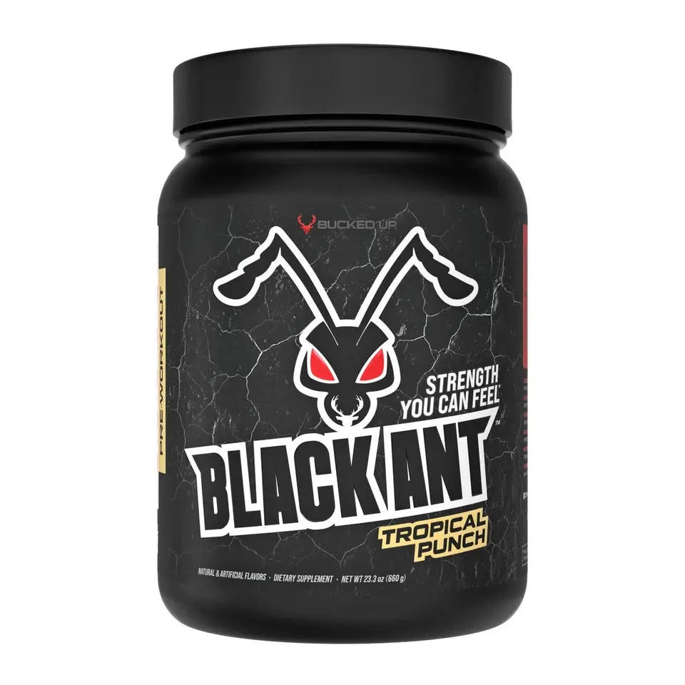 Bucked Up Black Ant Pre-Workout Fitness Supplement - 20 Servings, Premium Training Support for Muscle Fitness & Workout Performance, Workout Supplements