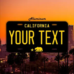 California Bear 12x6 Custom License Plate - High Quality Aluminum, UV Resistant, Custom Plate with Custom Text Options Vehicle Automotive Truck Car