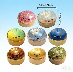 Slow Rebound Flash Dumpling Pressure Ball - Soft Squishy Stress Relief Toy, Decompression Baozi-Modeled Gift for Birthdays