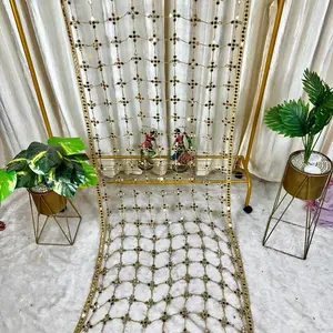 Wedding & Ramzan Special mirror Dupatta Collection Beautiful Heavy Quality Crushed Fabric Designer Festive Wear Fully Cutwork Duppperta 2 25mtr