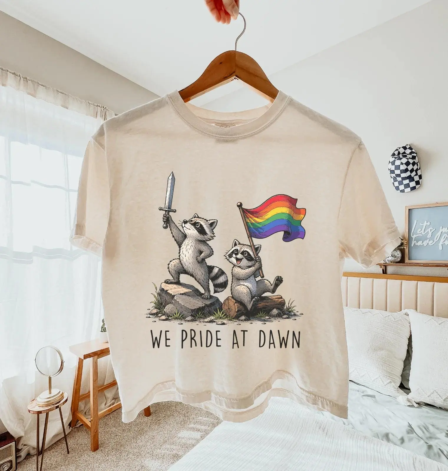 Raccoon Pride Month Comfort Colors Cropped Tee We Pride At Dawn Boxy Shirt