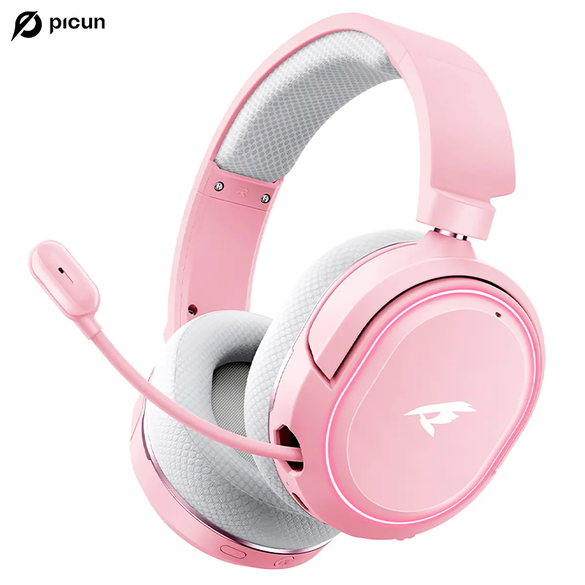 Picun G2 Wireless Gaming Headset - 7.1 Surround Sound, 5ms Low Latency Bluetooth 5.4 Wireless Headphones, ENC Mic, 50H Battery-Powered, 4-in-1 Wired/Bluetooth, Multi USB Charging Cable, Retractable Earbud, Bone Conduction, Waterproof for PS5, PC, Mobile,
