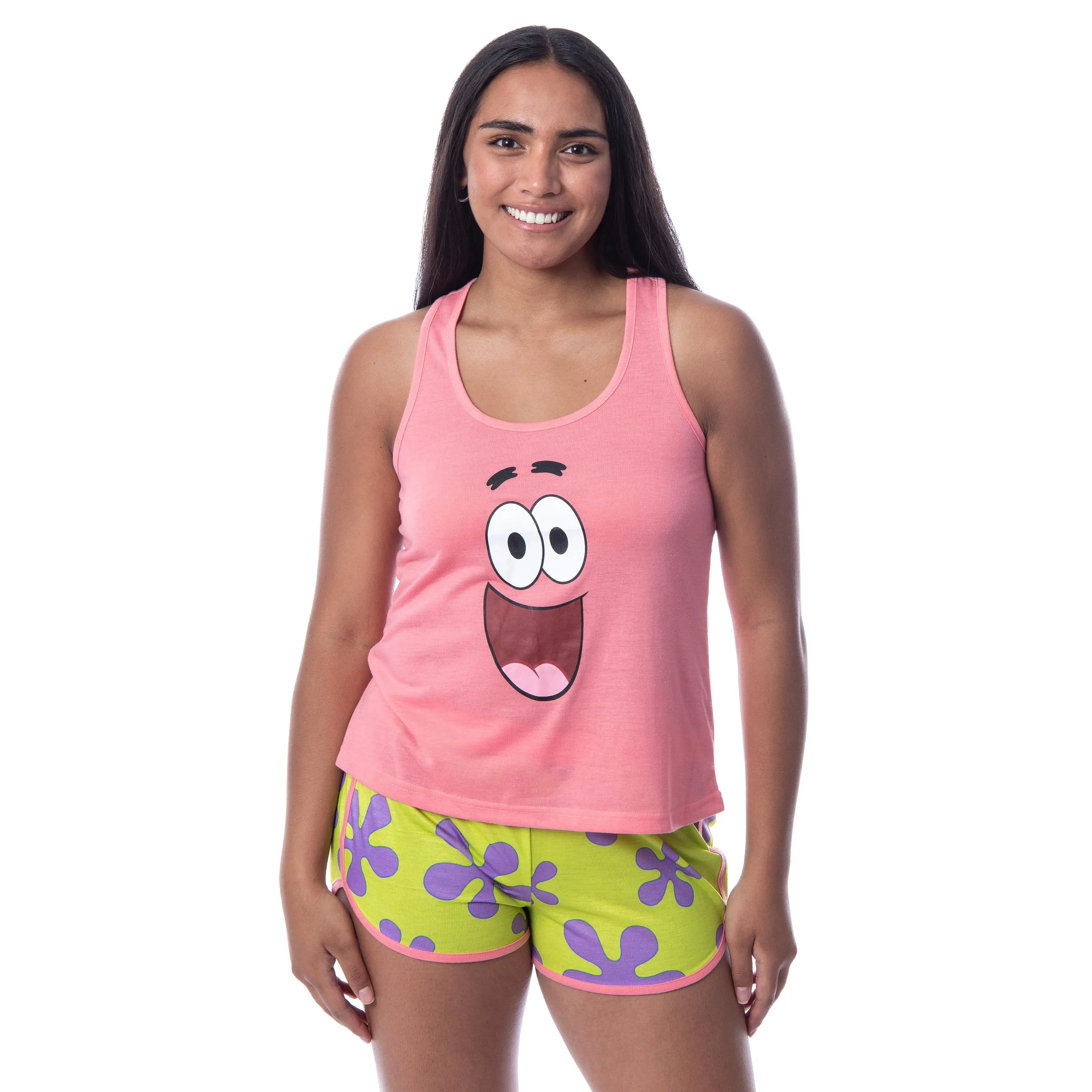 Nickelodeon SpongeBob SquarePants Womens' Patrick Tank Pajama Short Set, Tank Top, Everyday