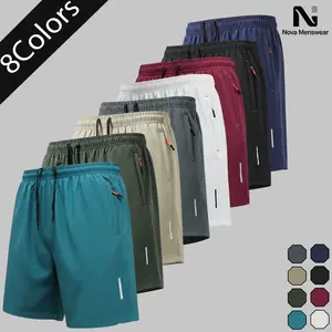 Men's Active Colorblock Casual Multifunctional Sporty Chic Outdoor Shorts Set - Side Reflective Details, Drawstring Waist, Multi-Pocket Streetwear Summer Bottoms for Gym Workout, Beach Day