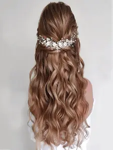 Crystal Decorated Headpiece Tiara, Elegant Bridal Headwear for Wedding Bridal Party Formal Occasions, Fashion Hair Accessories for Women & Girls