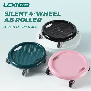 LEXI PRO Silent 4-Wheel Ab Roller for Defined Abs - Home Fitness Equipment with Universal Wheels for Men & Women - Build Strength & Core Muscles