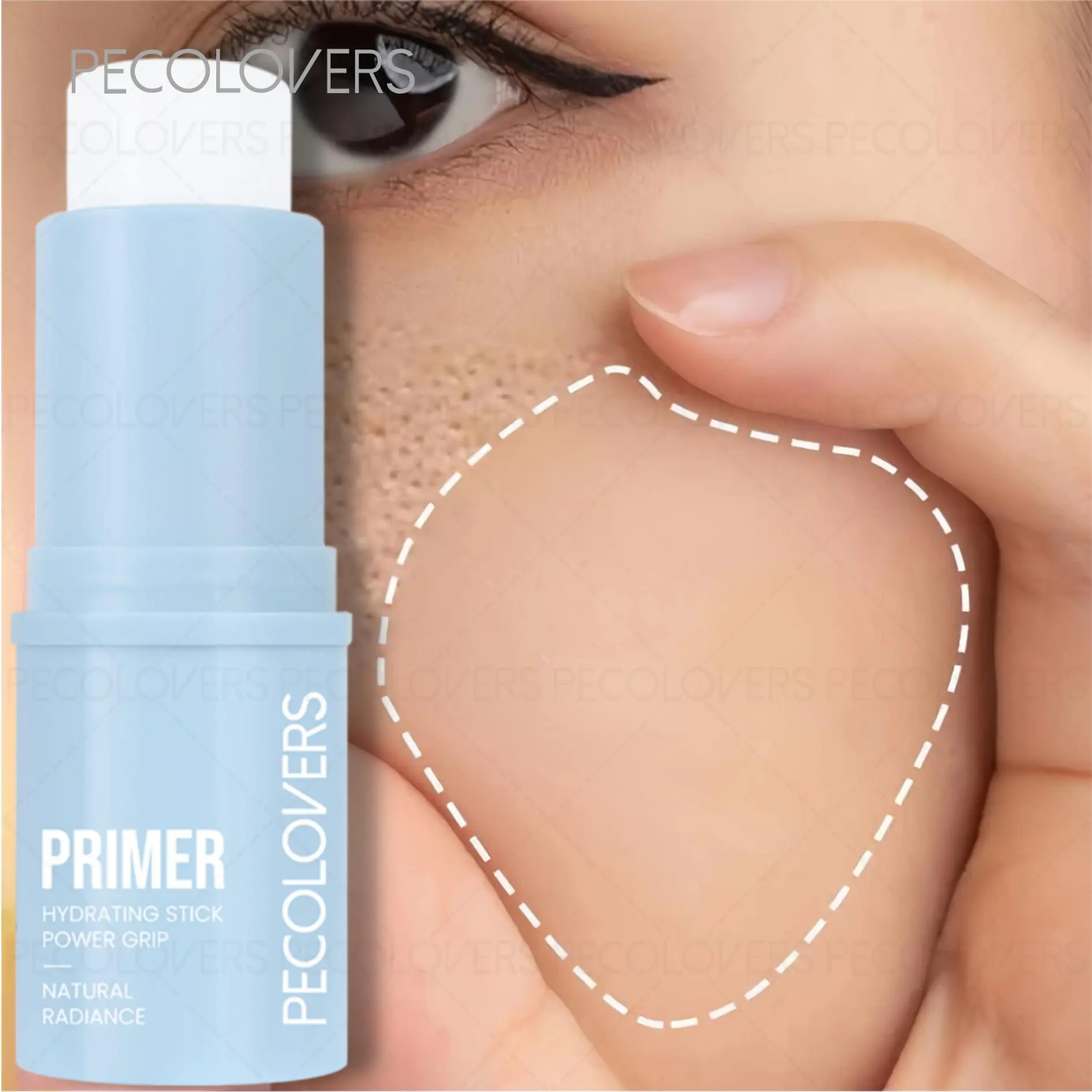 Invisible Pore Primer Stick Pore Eraser Blurs Pores, Waterproof Light Oil-control Makeup Base Face Concealer Primer Stick Cosmetic, Hydrating Buildable Coverage