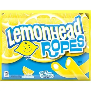 Lemonhead Ropes, Candy, Lemon, Tart and Citrusy, Soft and Chewy, 9 oz