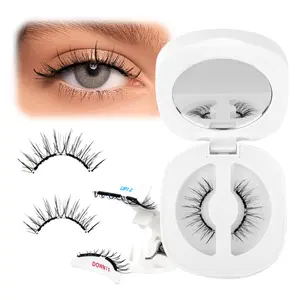 Lashview LushVine Series Soft Magnetic Lash with Applicator Suit for Sensitive Skin No Glue Needed Natural Style Magnetic Lashes Eyelashes Makeup
