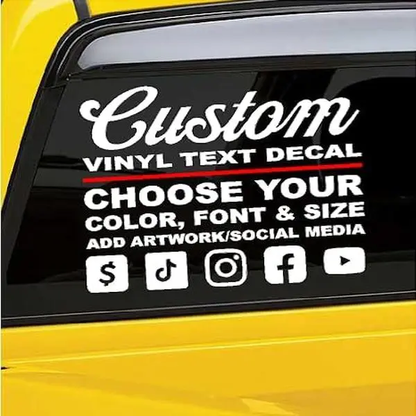 Business Vinyl Lettering for Cars, Trucks, Boats, Marine, MC, DOT, Doors, Windows, Glass, Signs, Windshields, Letters, Numbers, Social Media, Personalized Decal