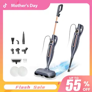 [Mothersday]DEVOAC VM6 Electric Rotating Steam Mop & Household Steam Cleaner, 10-in-1 Steam Mop, 3 Adjustable Steam Levels,Floors Clean, Kitchen, Tiles, Walls, Cabinets, Gaps; Fast Heat-Up, Removes Grease and Grime, Multi-Purpose Cleaning Tool tiktokshops
