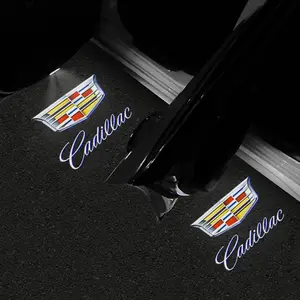 2/4Pcs LED HD Car Door Emblem Light Welcome Lamp Wireless Laser Projector Auto Accessories Car Lighting Accessories Car Light Embellishments For Cadillac ATS BLS CT4 CT5 CT6 CTS ESCALADE SLS STS XT5 XT6 XTS