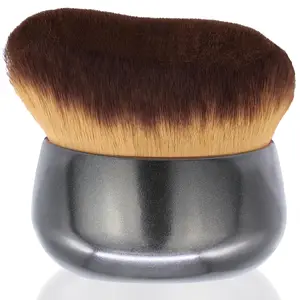 Extra Large Body Makeup Brush For Self Tanner, Leg Makeup &Bronzer Blend,75 mm Wide-headed Kabuki Brush Provides More Even &Pretty Application, Oval Face&Back Makeup Brush, Wet&Dry Use- Black