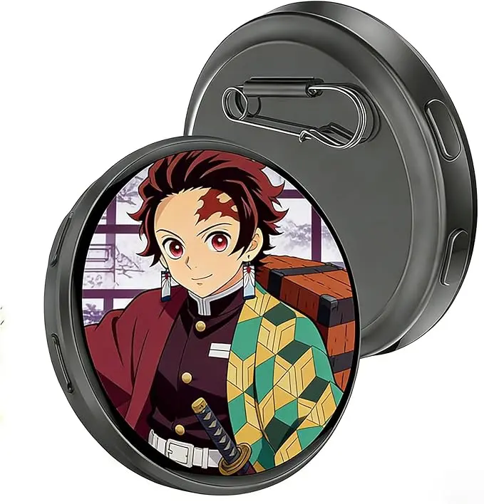 Smart Digital Badge Pin, 360x360 HD Touchscreen, ABS Build, Secondary Rechargeable Battery, Bluetooth App Control for Photos/GIFs/10s Videos, Ultimate Gift for Tech Geeks/Anime Fans, Backpack Accessory