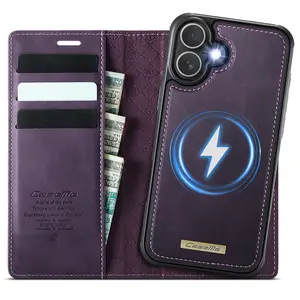 iPhone Case with Detachable Wallet Design, RFID Blocking Feature, Shockproof Protective Cover Protector for iPhone Models 16e/16/15/14/13/12/11 Pro Max/16 Plus