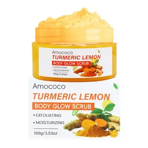 Turmeric Scrub for Cleansing Antioxidant Exfoliating Body Treatment - Natural Skin Care Solution for Gentle Cleansing and Skin Renewal Cleanser Cosmetic Sensitive Smoother Soothing