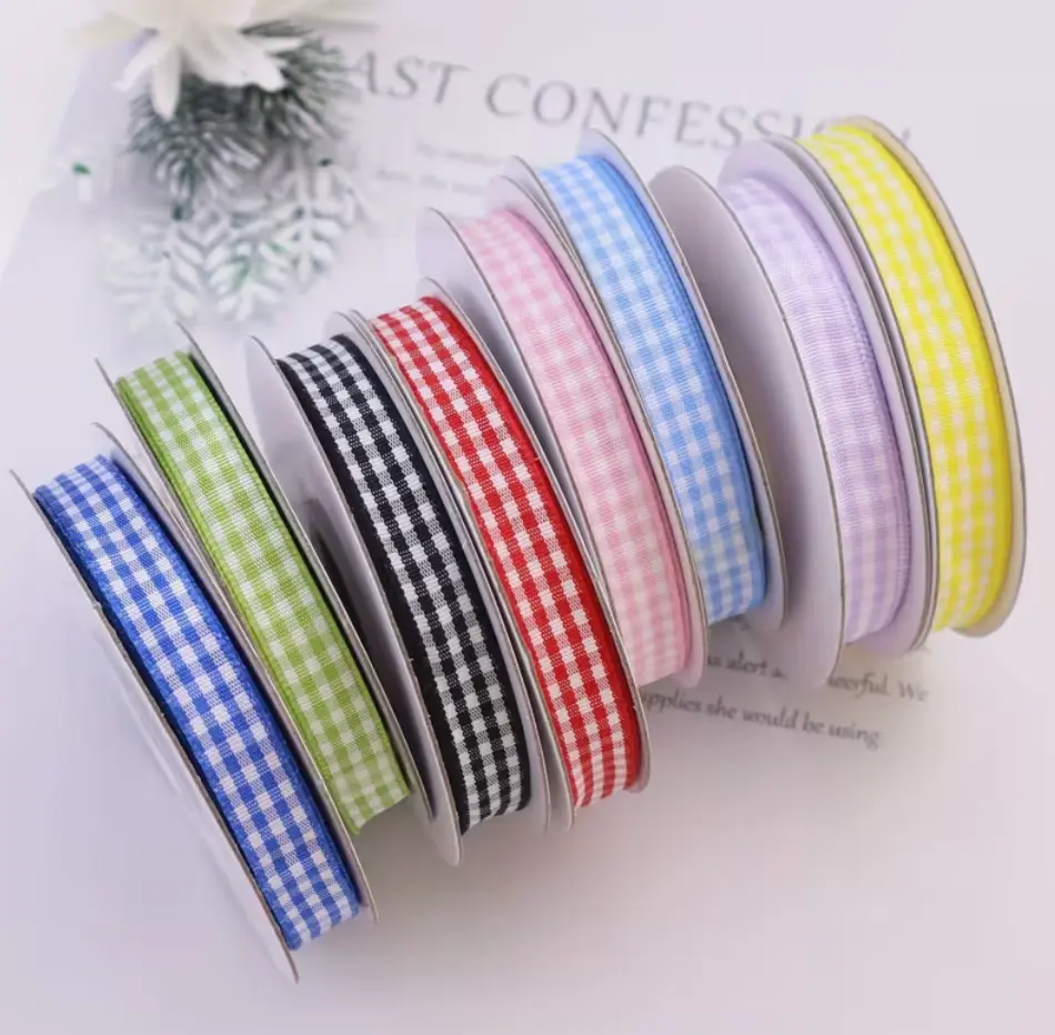Checkered  Ribbon 1.5cm x 50yds
