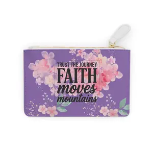 Faith Overcomes Fear clutch pouch | Mini Clutch Bag