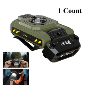 Smart Handwave Induction Magnetic Headlamp, Led Headlamp Rechargeable, Three Light Modes, 180° Adjustable Hat Clip, Night Fishing Mosquito Repellent, Outdoor Camping LED Lamp