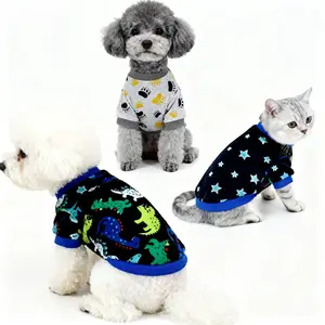 Set of 3 Hot Selling Pet Warm Clothes, Winter Cat Dog Sweatshirts, Sweater, Christmas Pet Clothing, Fleece Material, Soft and Comfortable