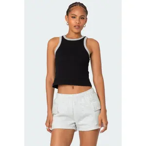 Wes Contrast Ribbed Tank Top