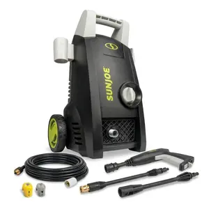 Sun Joe Electric Pressure Washer with 11-Amp Motor and 1.1 GPM, SPX1000 - Portable Water Cleaner with Adjustable Spray Wand for Car, Garden, and Patio Washing and Cleaning