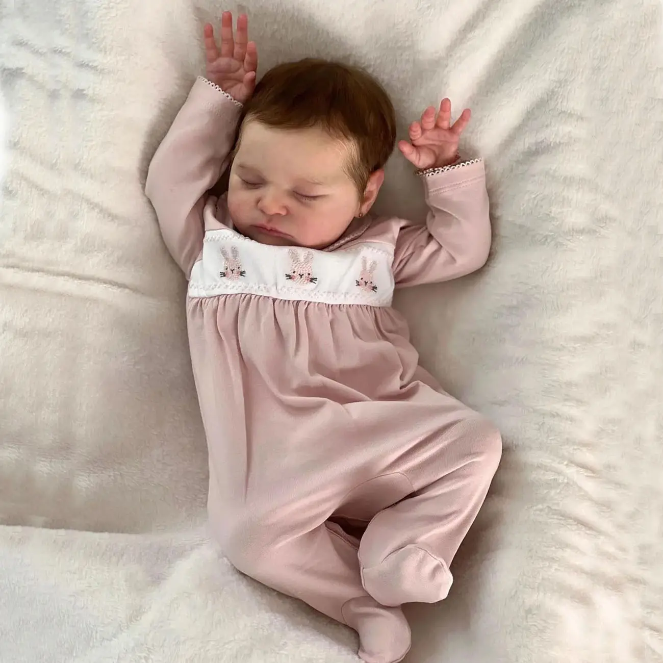 GUESSBELLY 50cm Asleep Reborn Baby Doll Toy 20inch Soft Vinyl Newborn Bebe with 3D-paint Skin and Visible Veins Like Real Kid Birthday Gift for Girls