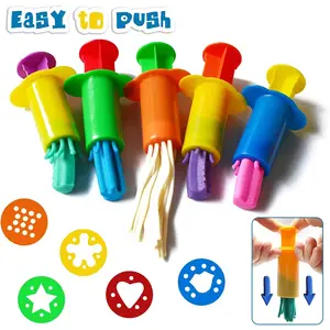 5/10pcs colored clay extruder clay dough DIY Art manual tool set rubber clay non-toxic modeling dough extruder set Art Crafting Kit - various colors