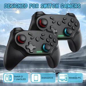 2 Pack Wireless Controller for Nintendo Switch, Switch 2/1 Lite/OLED/PC/Android/IOS, Dual Vibration, Screenshot, Bluetooth, Turbo, 2 Pack, Enhanced Gaming Experience, Long Battery Life