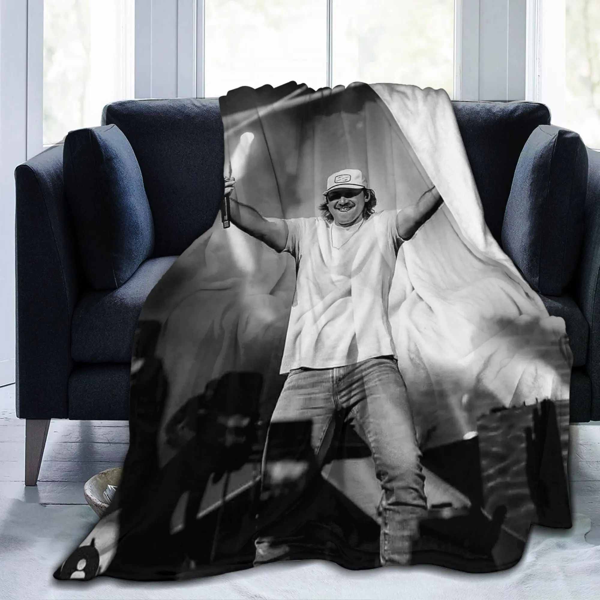 Morgan Cole Wallen-Themed Cozy Soft Cotton Flannel Blanket Throw - Ultra-Soft, Wrinkle-Resistant, Breathable Home Decor Blanket, Ideal for Sofa, Camping, Gift Choice, Cozy Blanket, Soft Blanket Throw