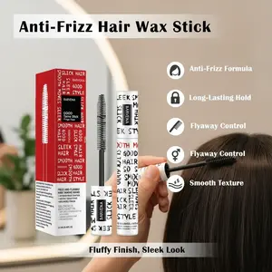 Hair Finishing Stick  Flyaways  Style Slick-Back Hair Gel, Latin Dance Hairstyle Smoothing Cream, Anti-Frizz Hair Wax Stick for Women, Long-Lasting Hold & Fluffy Hair Gel（0.46FL.Oz ）Flyaway Control and Styling Pomade for Kids, Women, and Men