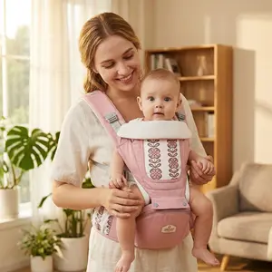 Multifunctional Baby Carrier, Lightweight Ergonomic Carrier, Hip Seat Carrier, Front and Back Use, Adjustable Kangaroo Style, Hands-Free, Suitable for Infants to Toddlers, Multiple Colors, Hip Seat Carrying