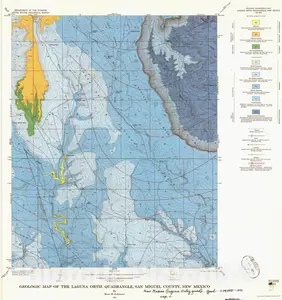 Laguna Ortiz Quadrangle, New Mexico - Geologic Map, 1971 Print