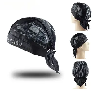 Motorcycle Helmet Balaclava Retro Summer Motorbike Head Wrap Headband Running Cycling Bandana Pirate Hat Men Women Outdoor Sport