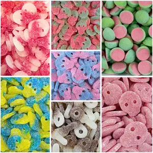Swedish candy 1/4 lb bags - Swedish Candy Snack Vegan Veggie Skulls - Melon Bombs - Cola Pacifiers -  Watermelon Rocket Fizzy Sweets