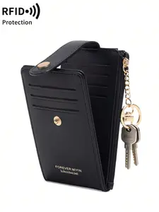 Women's Multifunctional Wallet, RFID Blocking, Fashionable Slim Card Case with Zipper Pouch, Ideal Valentine's Day Gift,the ideal gift, Cardholder