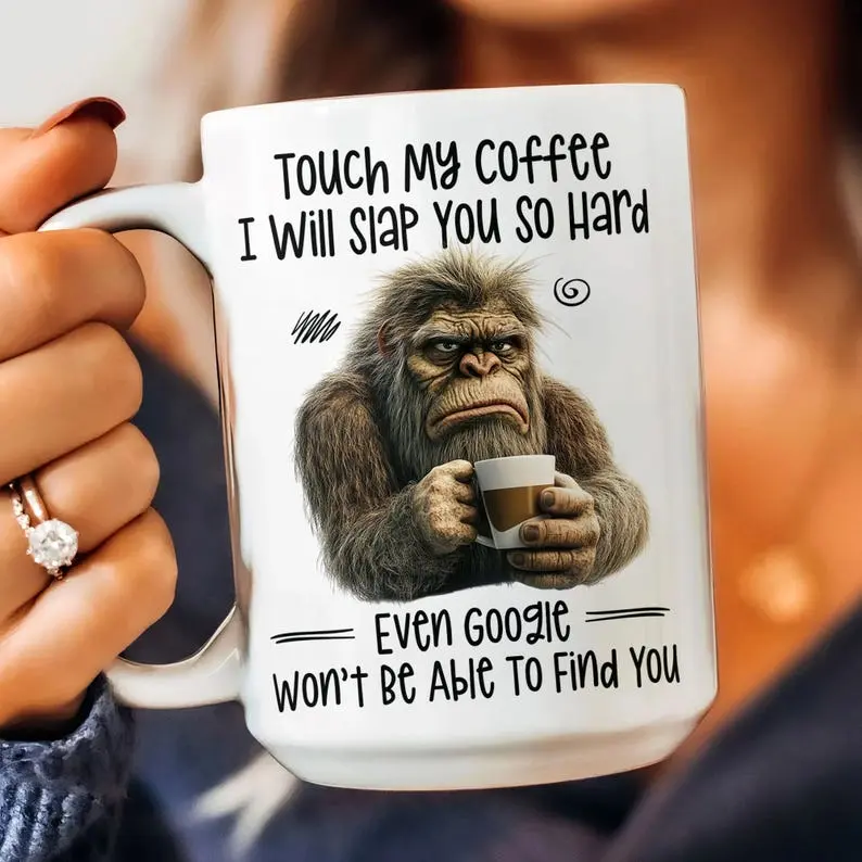 Funny Touch My Coffee I Will Slap You So Hard Mug Sarcastic Coffee Cup Personalized Ceramic Mug Office Humor Mug Funny Gift for Friends Coworkers Boss Birthday Gift
