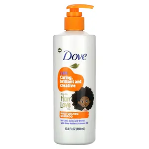 Dove Kids Care, Moisturizing Shampoo, For Coils, Curls and Waves, 17.5 fl oz (518 ml)