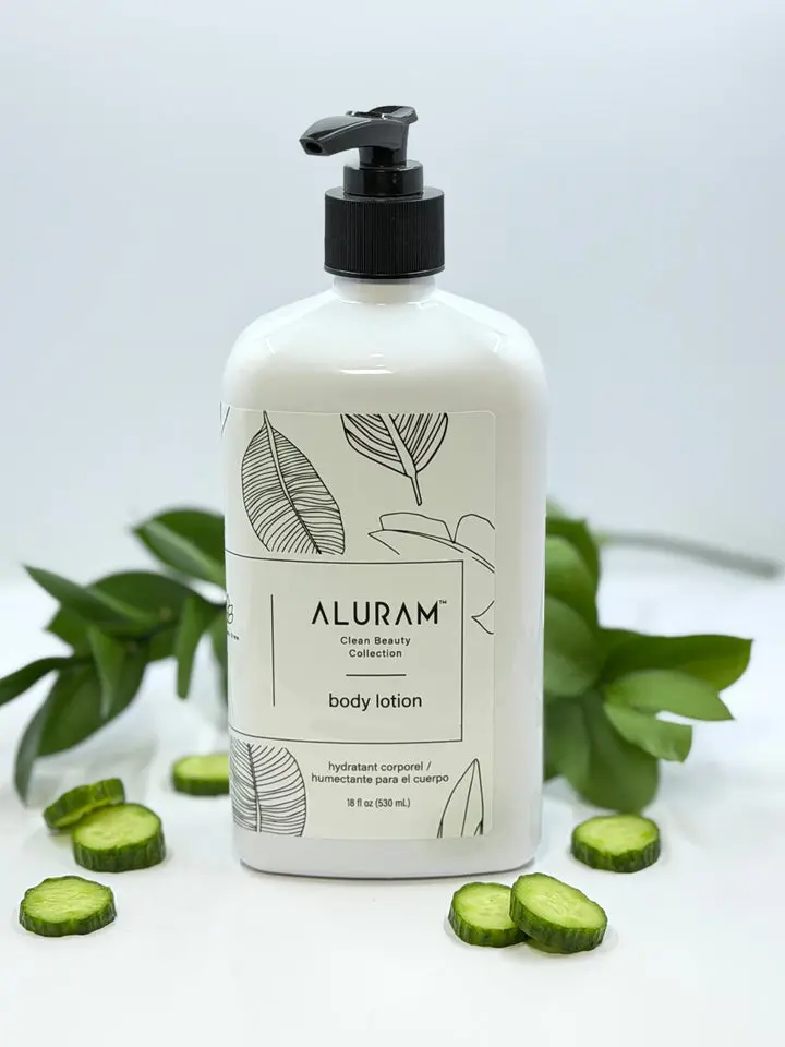 Aluram Body Lotion - 18oz/2oz | Lightweight Hydrating Moisturizing Lotion with Squalane & Watermelon Seed Oil - For Soft Smooth, Radiant Skin - Daily Skincare for Men & Women
