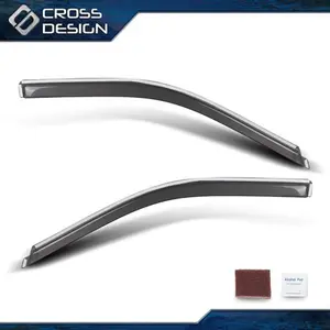 CROSSDESIGN Fit for Dodge Ram 1500 2009-2018 Ram 1500 Crew Cab In-Channel Window Rain Guard