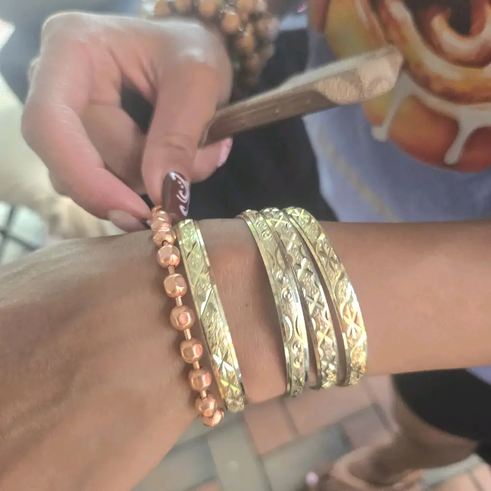 1/4 inch (thick) copper ball bracelet or anklet