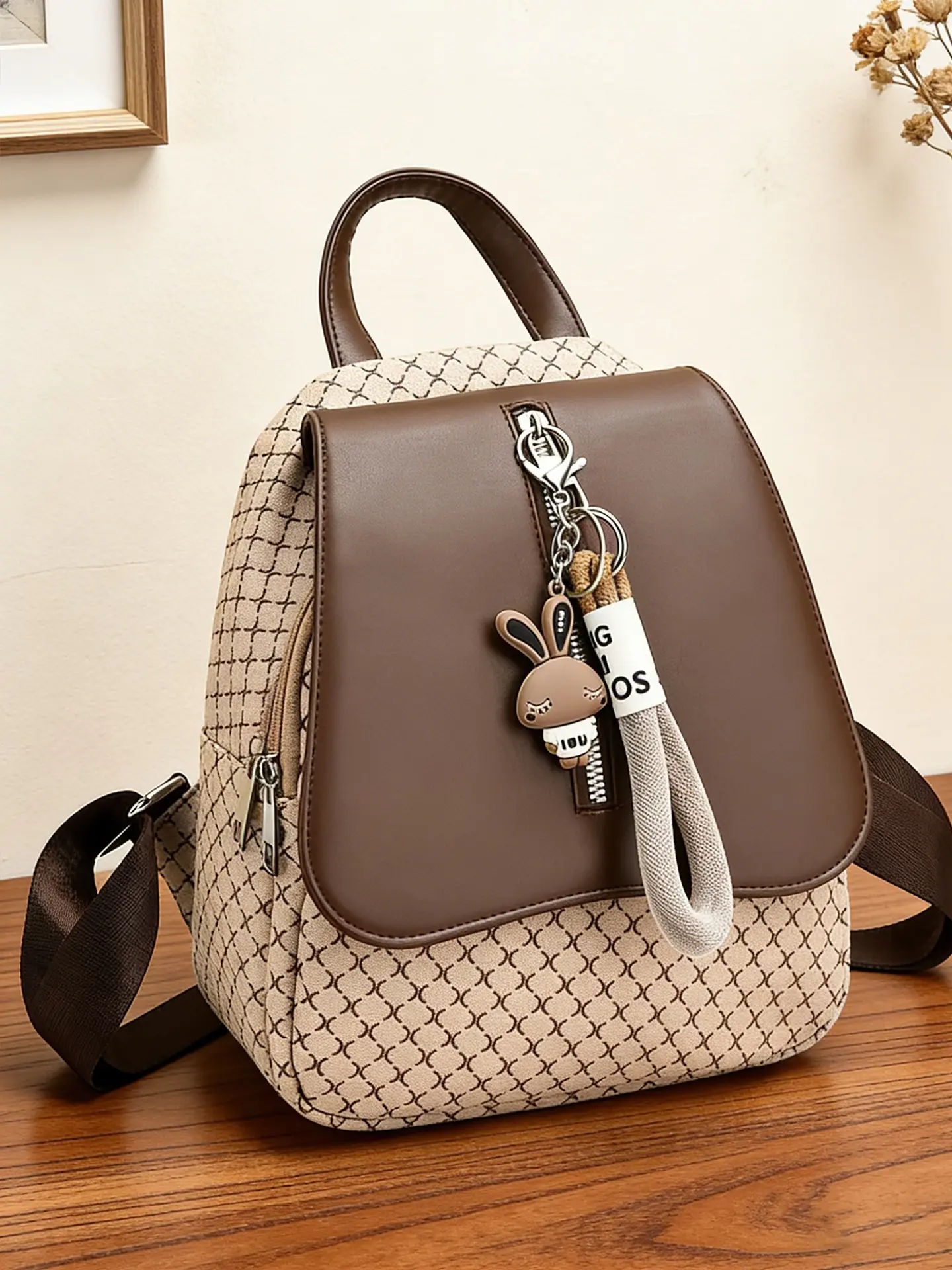 Classic Solid Color Backpack, Luxurious Design Crossbody Bag for Women, Versatile Daily Use, Perfect for Travel, Shopping, Business, PU Leather Backpack