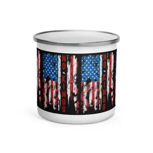 Enamel Mug No Kings Bold Patriotic Vintage 4th of July 2025 Edition