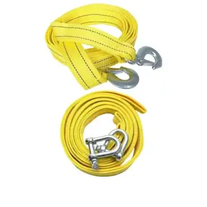 5 Ton 4M Heavy Duty Offroad Tow Strap Double Layer Thickened Vehicle Recovery Winch Rope with Portable Carry Bag for Car SUV Truck Emergency Traction